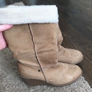 Jellypop Suede Wedge Winter Boots size 6.5